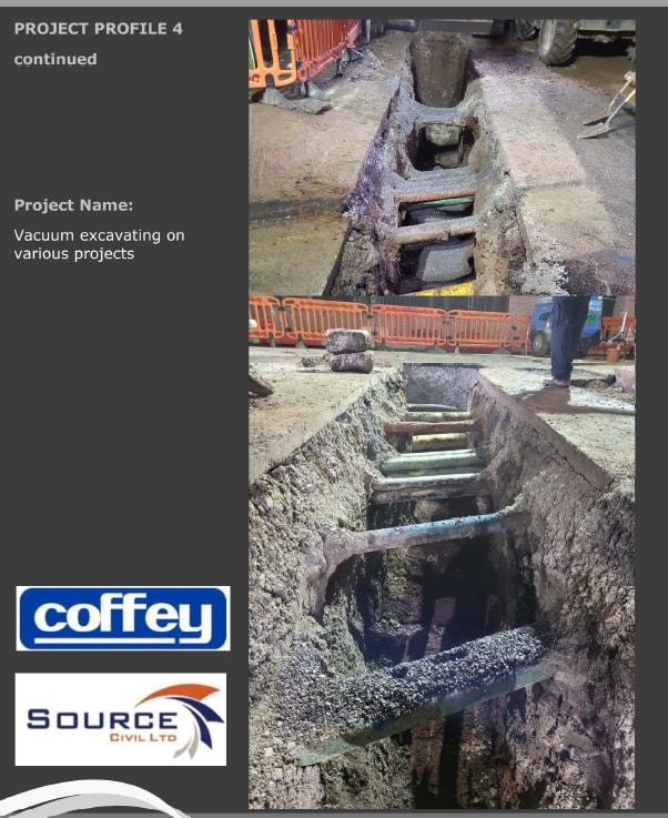 Vacuum Excavation — Various Projects